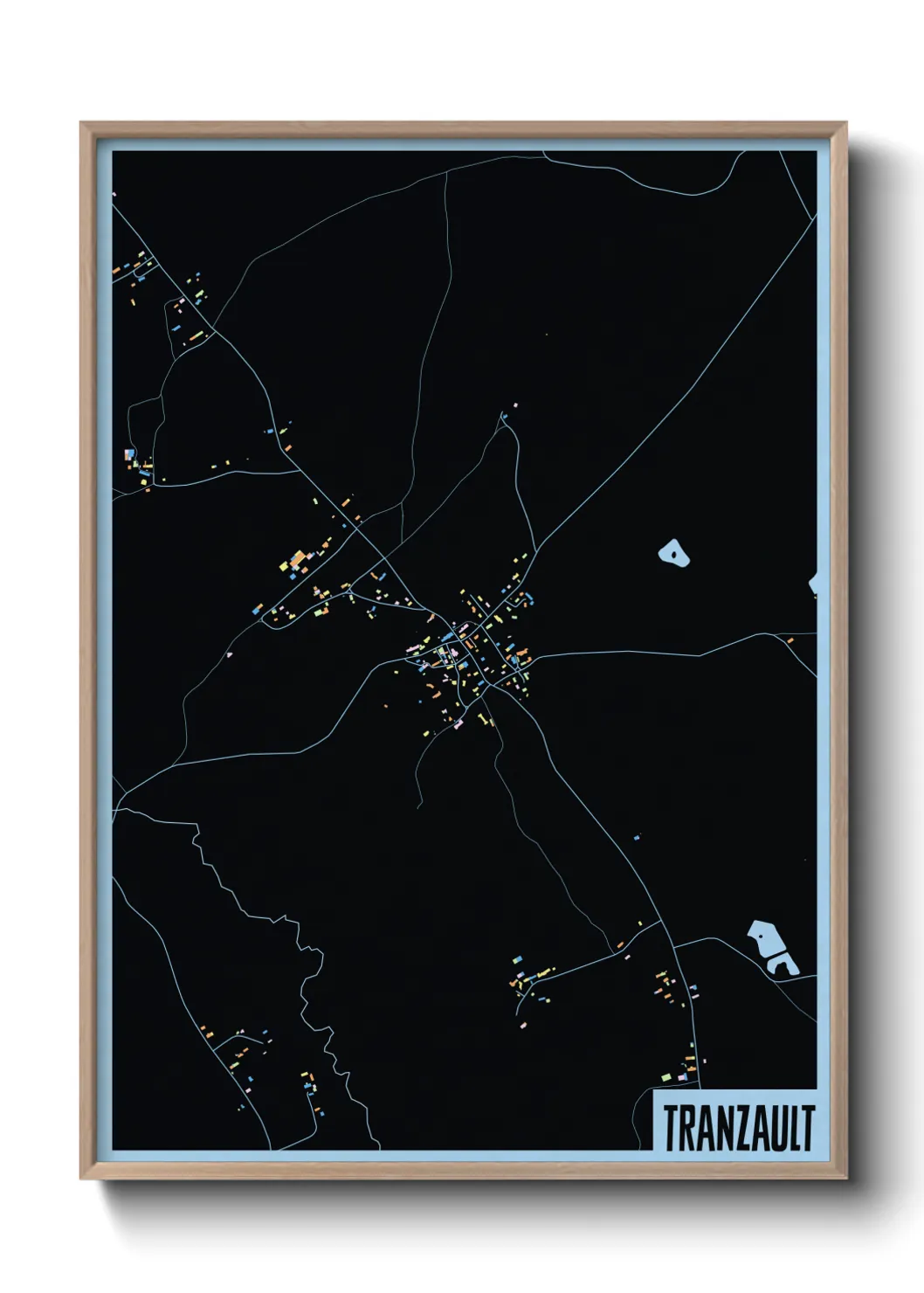 Une affiche de carte sur Tranzault