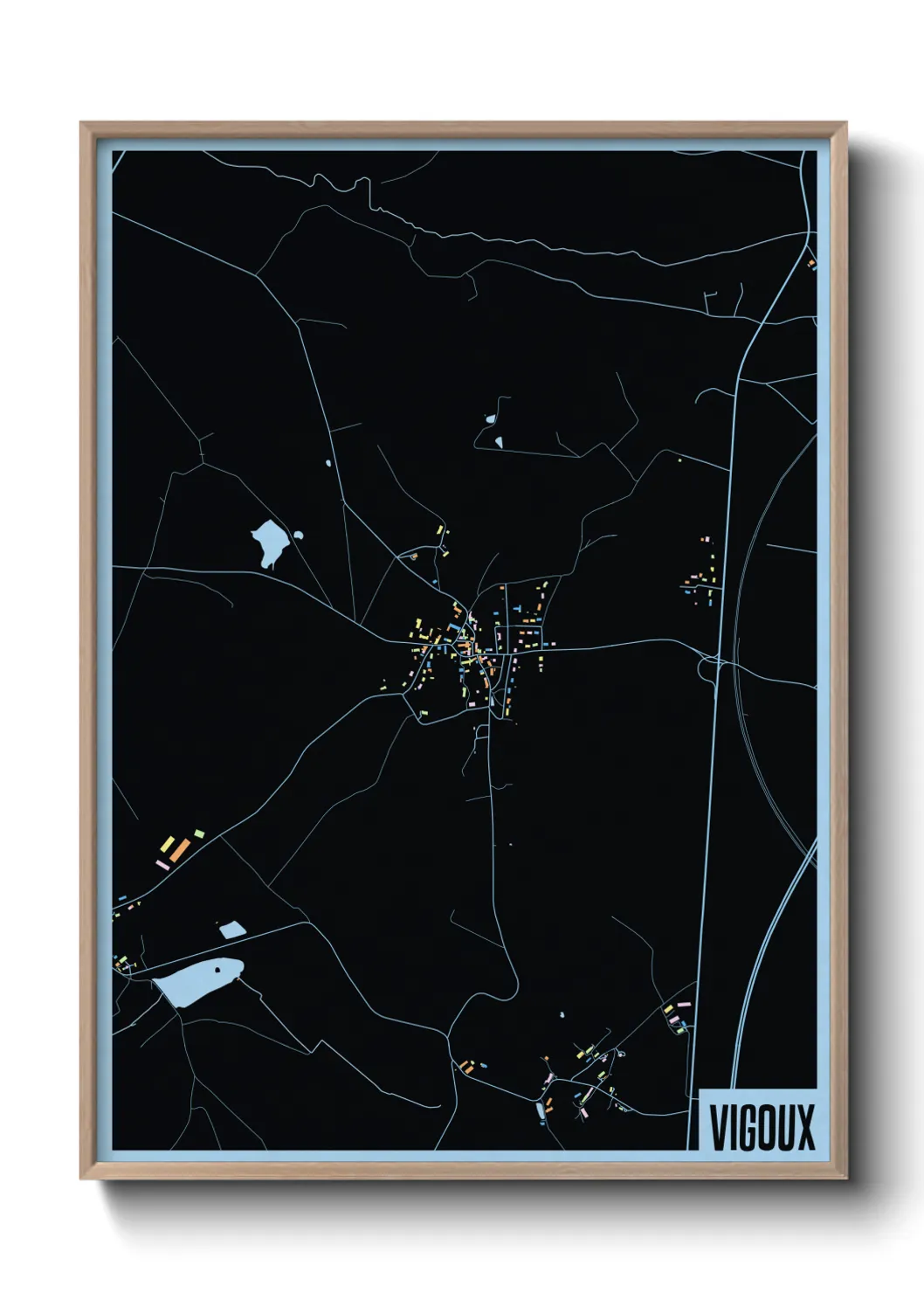 Une affiche de carte sur Vigoux