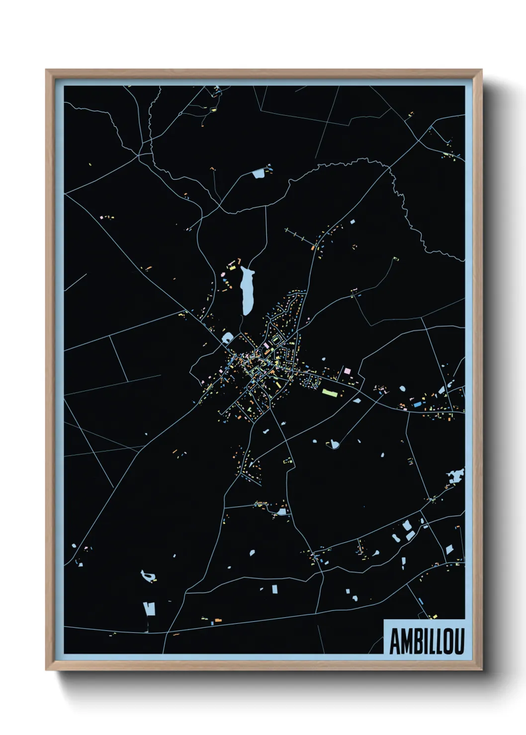 Une affiche de carte sur Ambillou