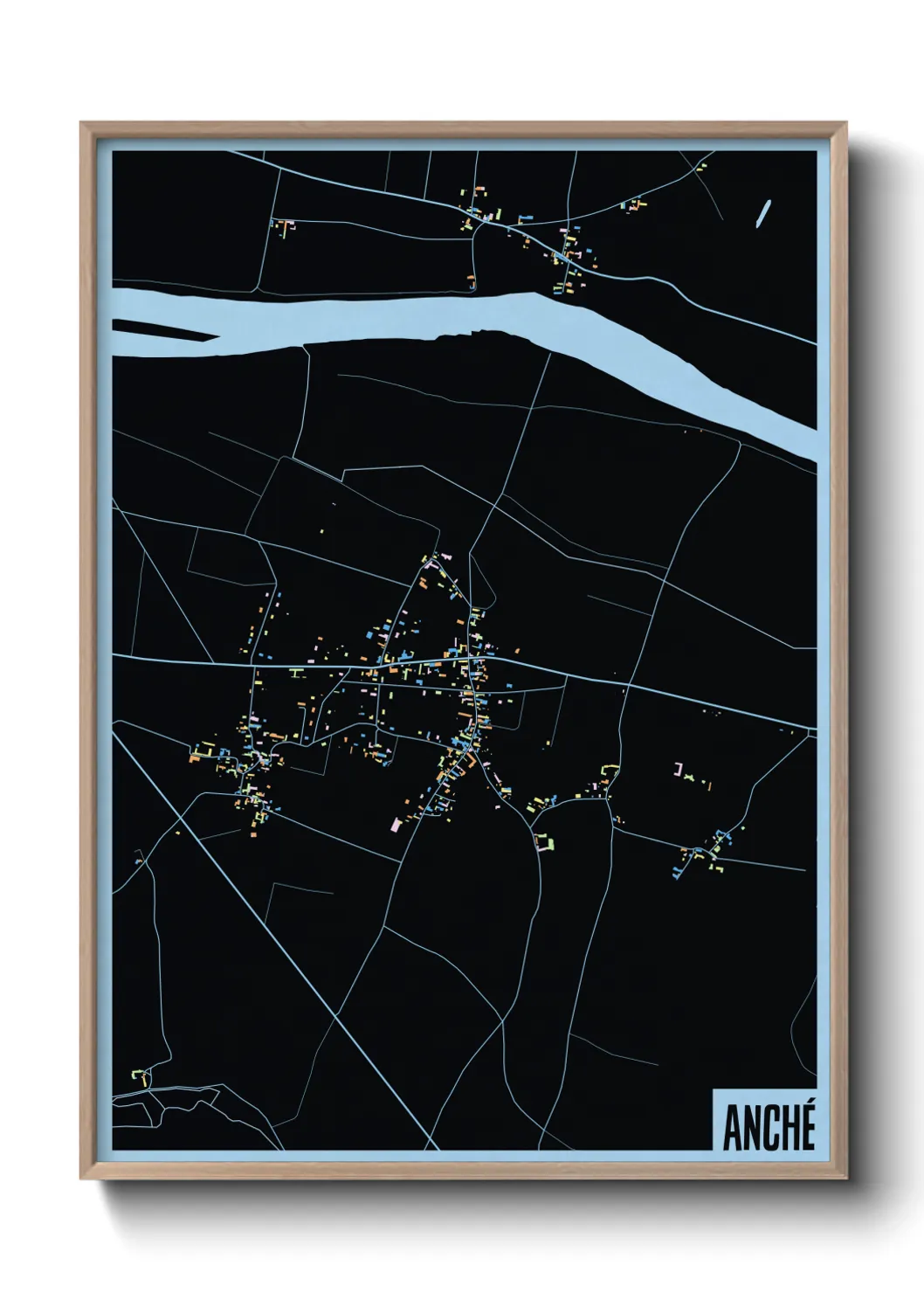 Une affiche de carte sur Anché