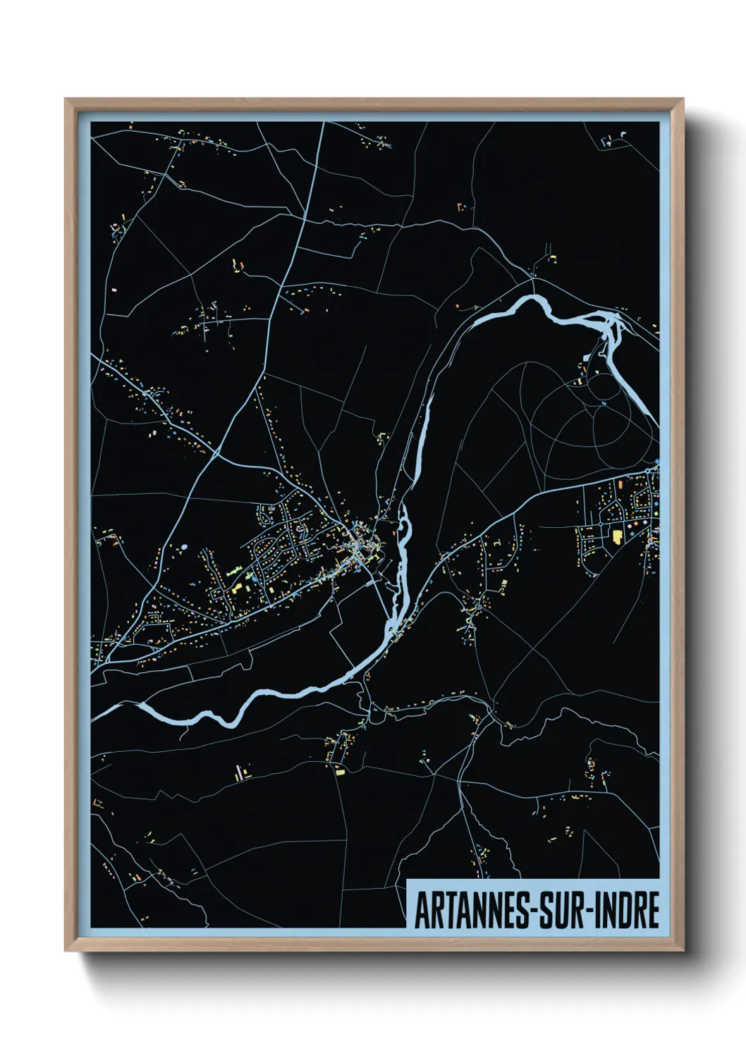 Un poster carteArtannes-sur-Indre