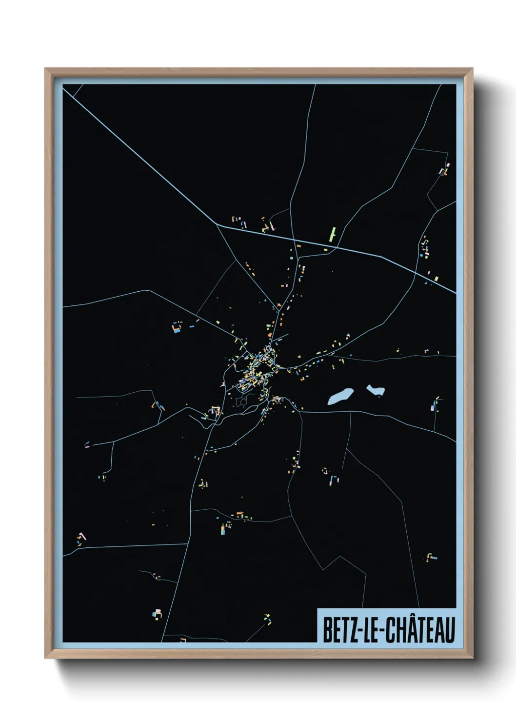 Une affiche de carte sur Betz-le-Château