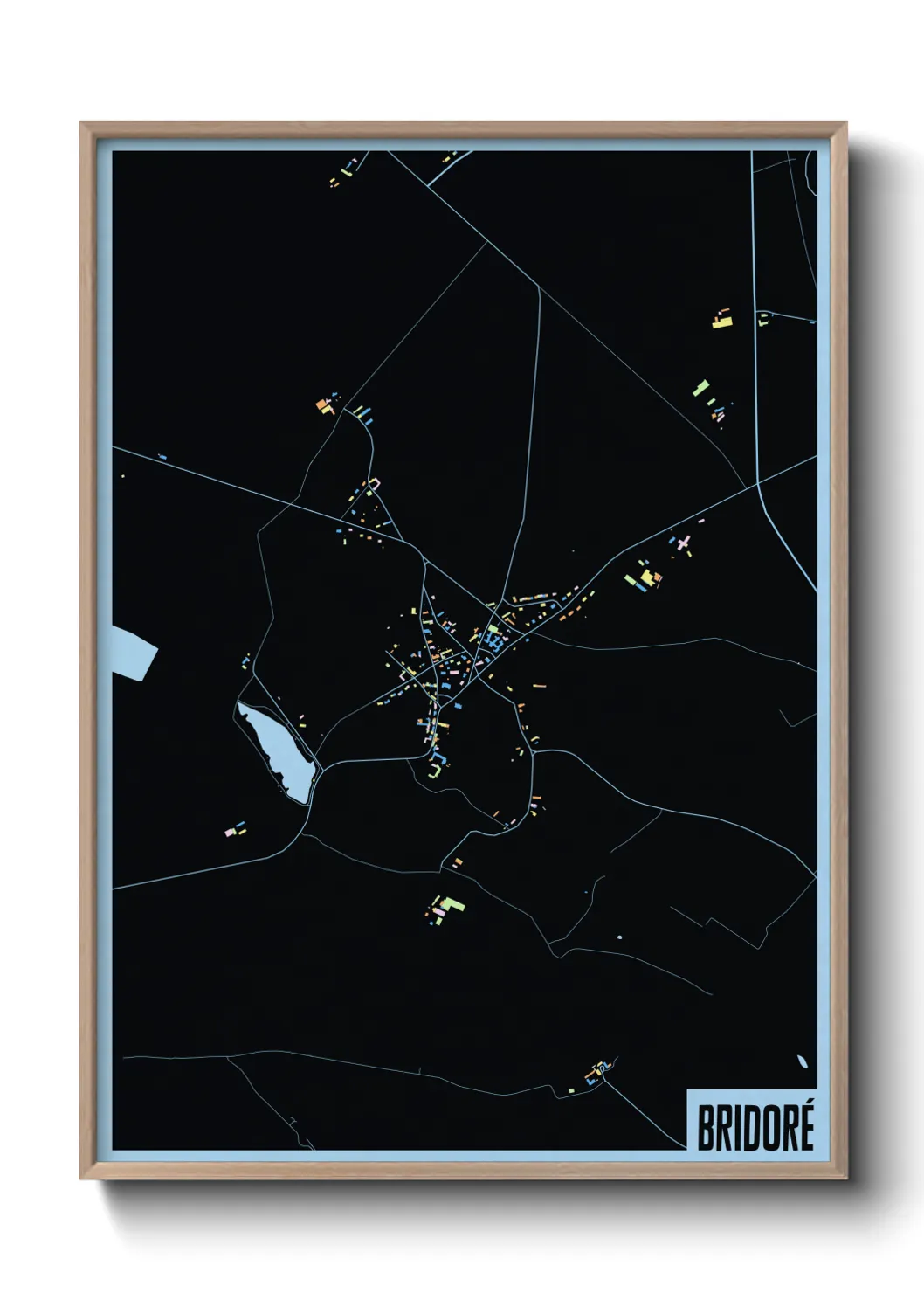 Une affiche de carte sur Bridoré