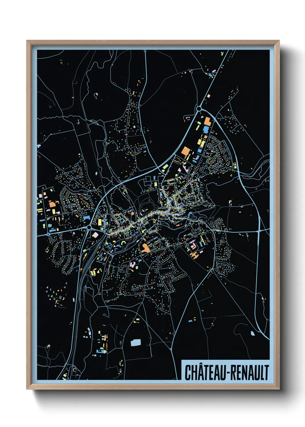 Un poster carteChâteau-Renault