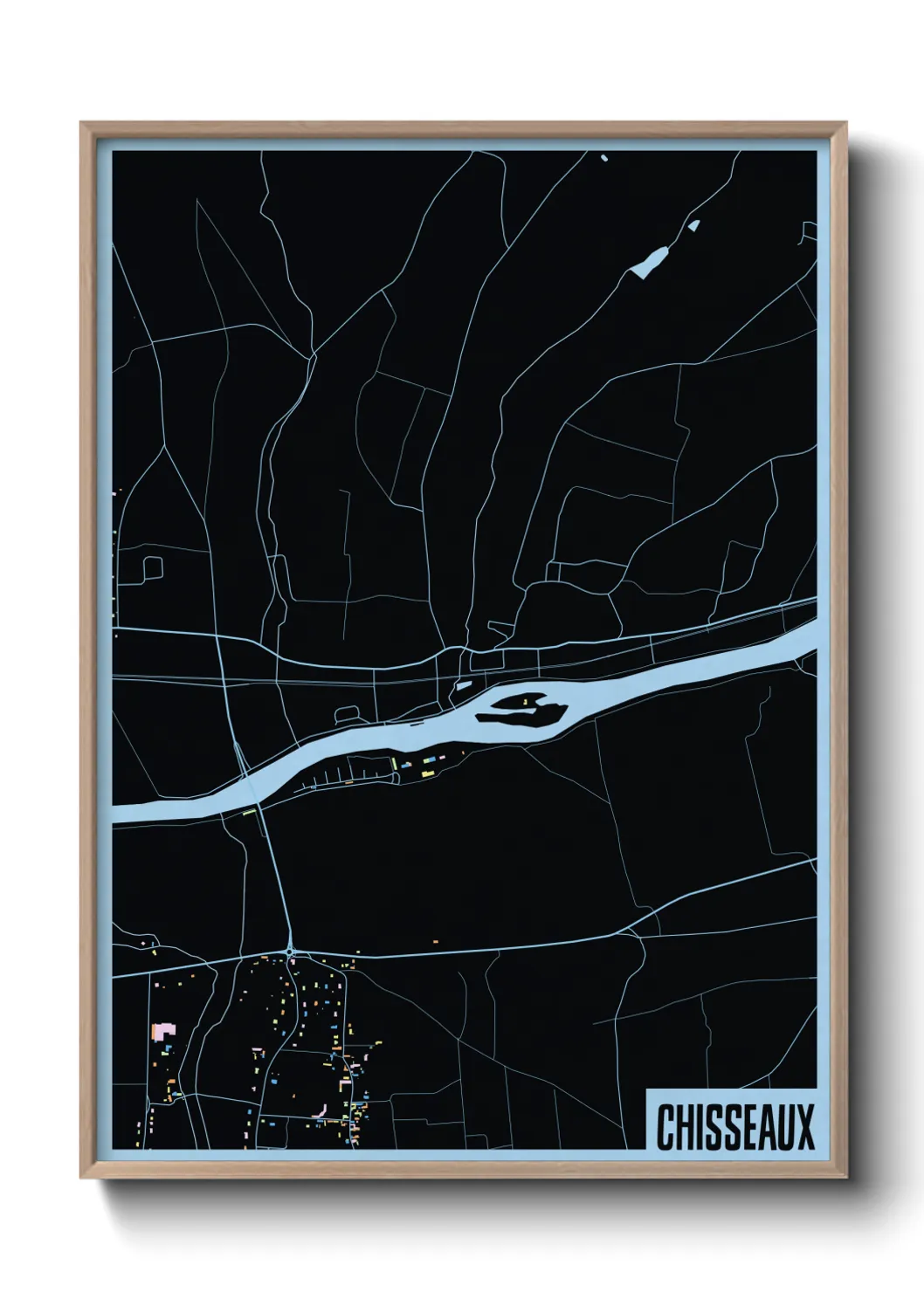 Une affiche de carte sur Chisseaux