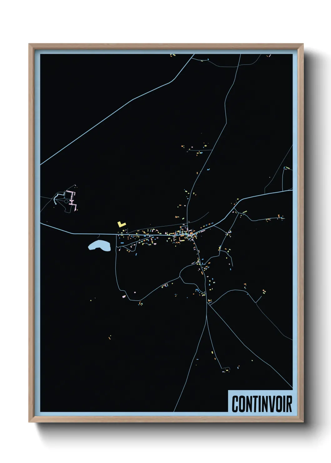 Une affiche de carte sur Continvoir