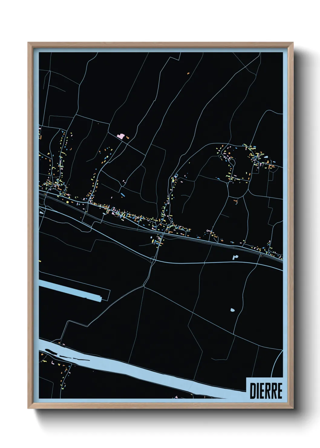 Une affiche de carte sur Dierre