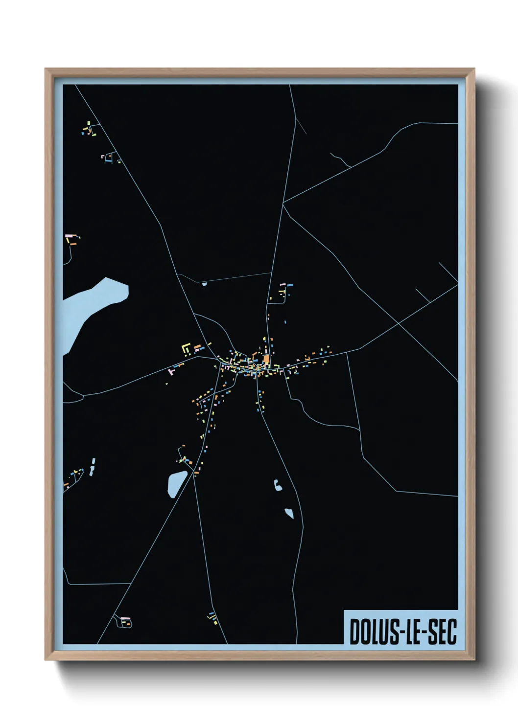 Une affiche de carte sur Dolus-le-Sec