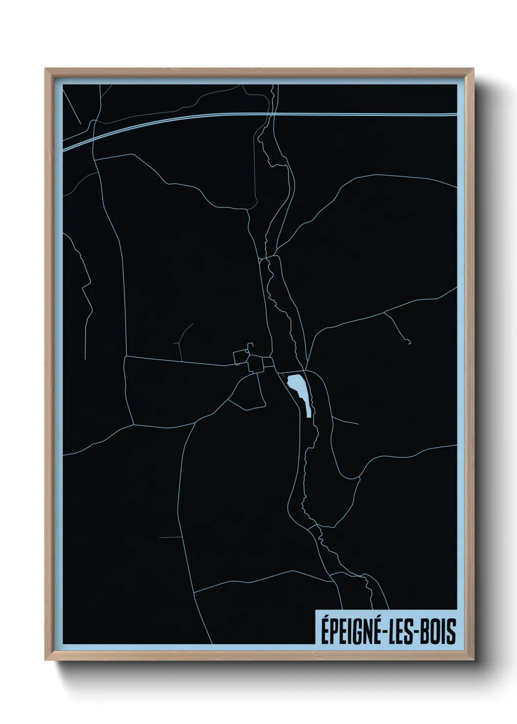 Une affiche de carte sur Épeigné-les-Bois