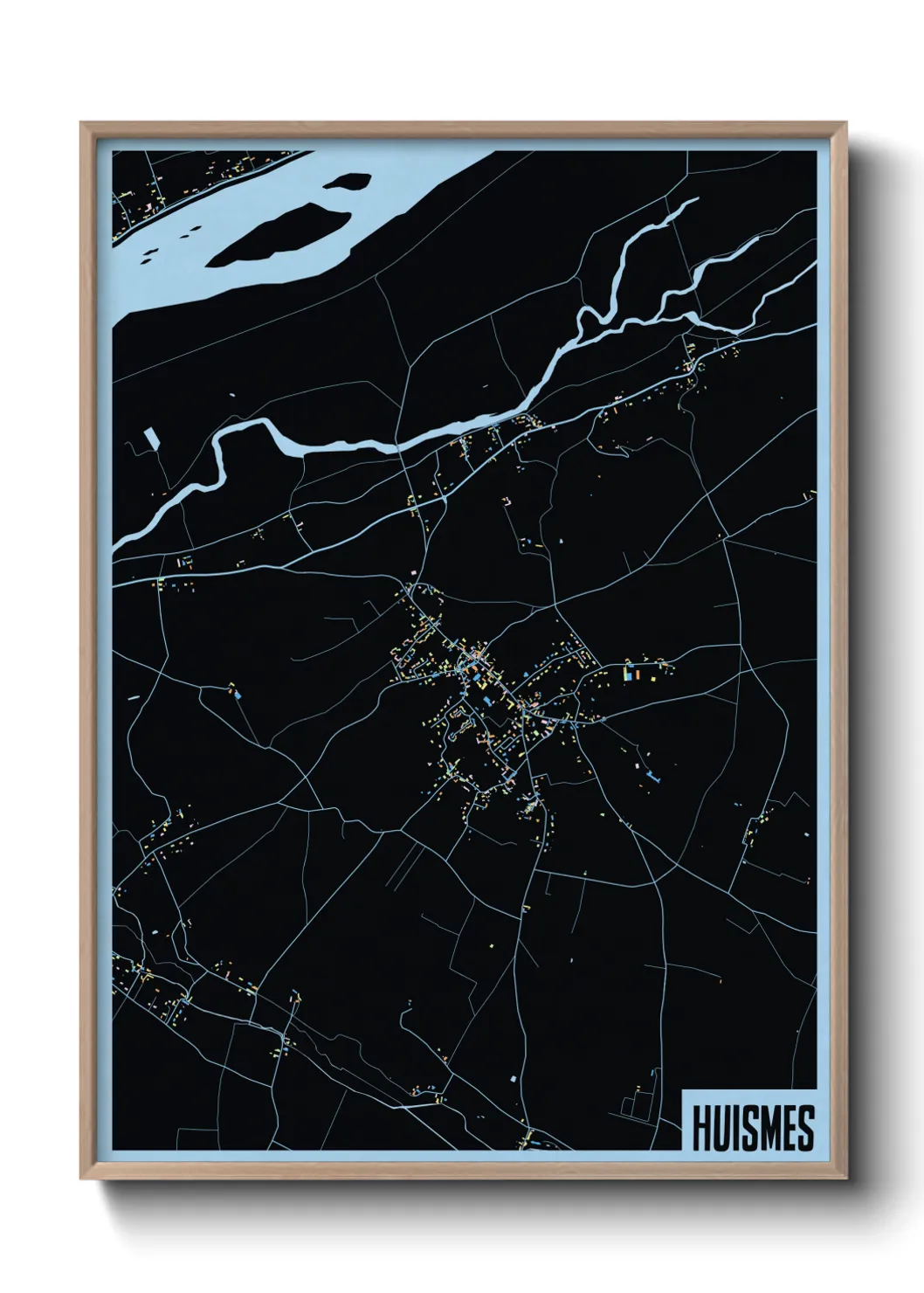 Une affiche de carte sur Huismes