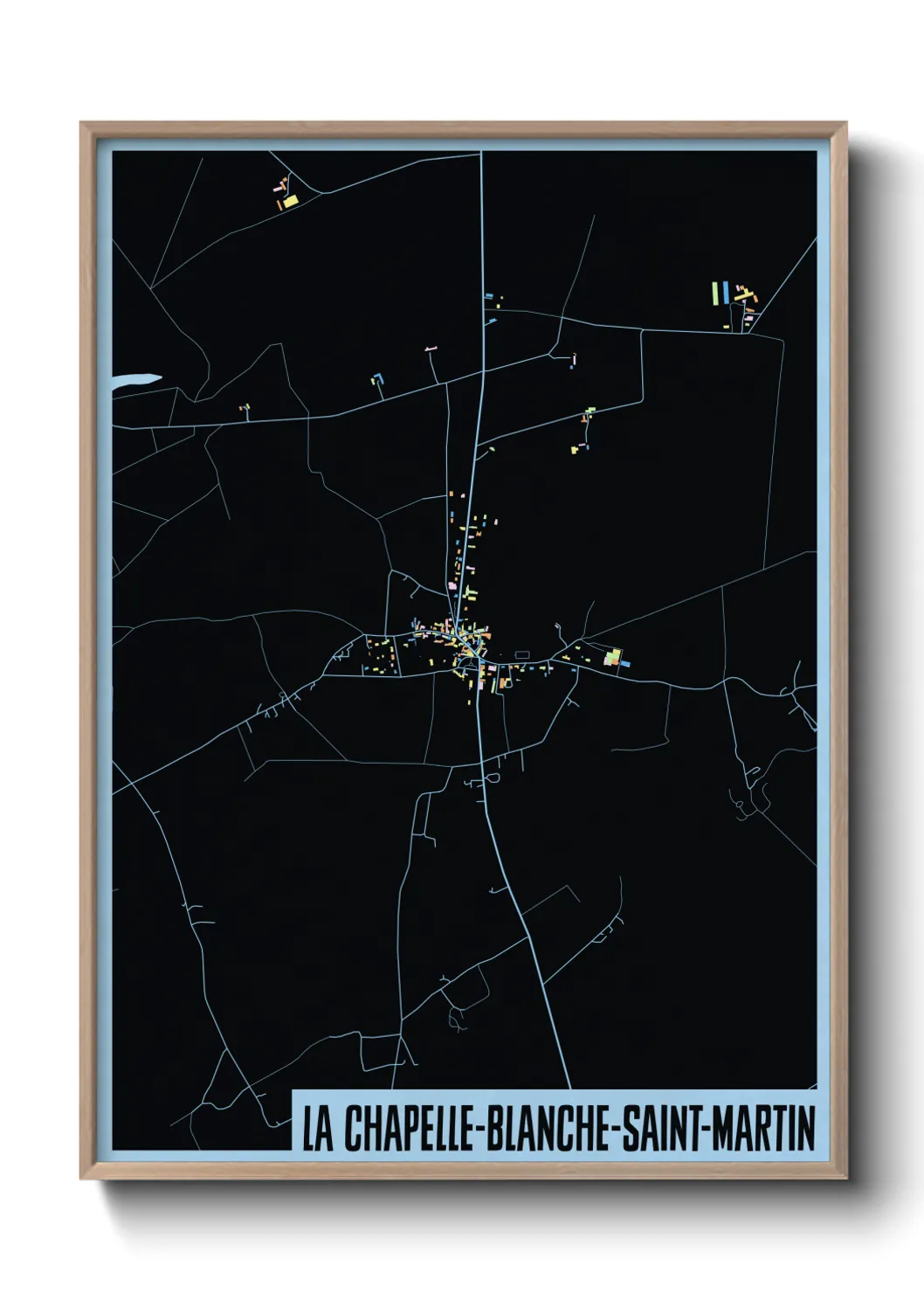 Un poster carteLa Chapelle-Blanche-Saint-Martin