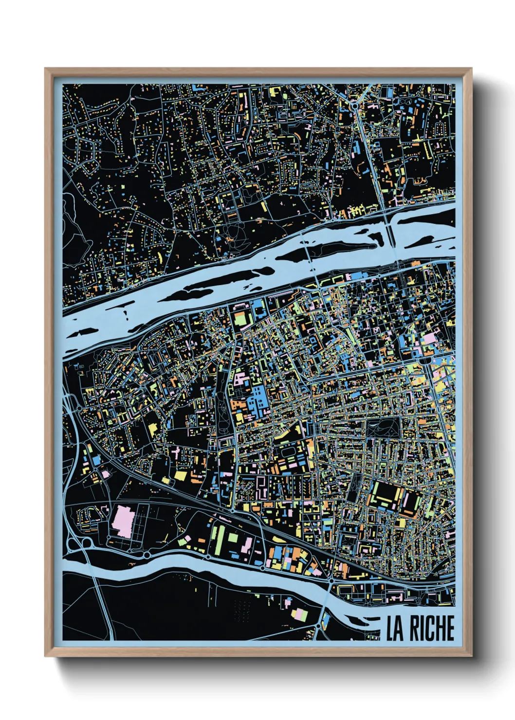 Une affiche de carte sur La Riche