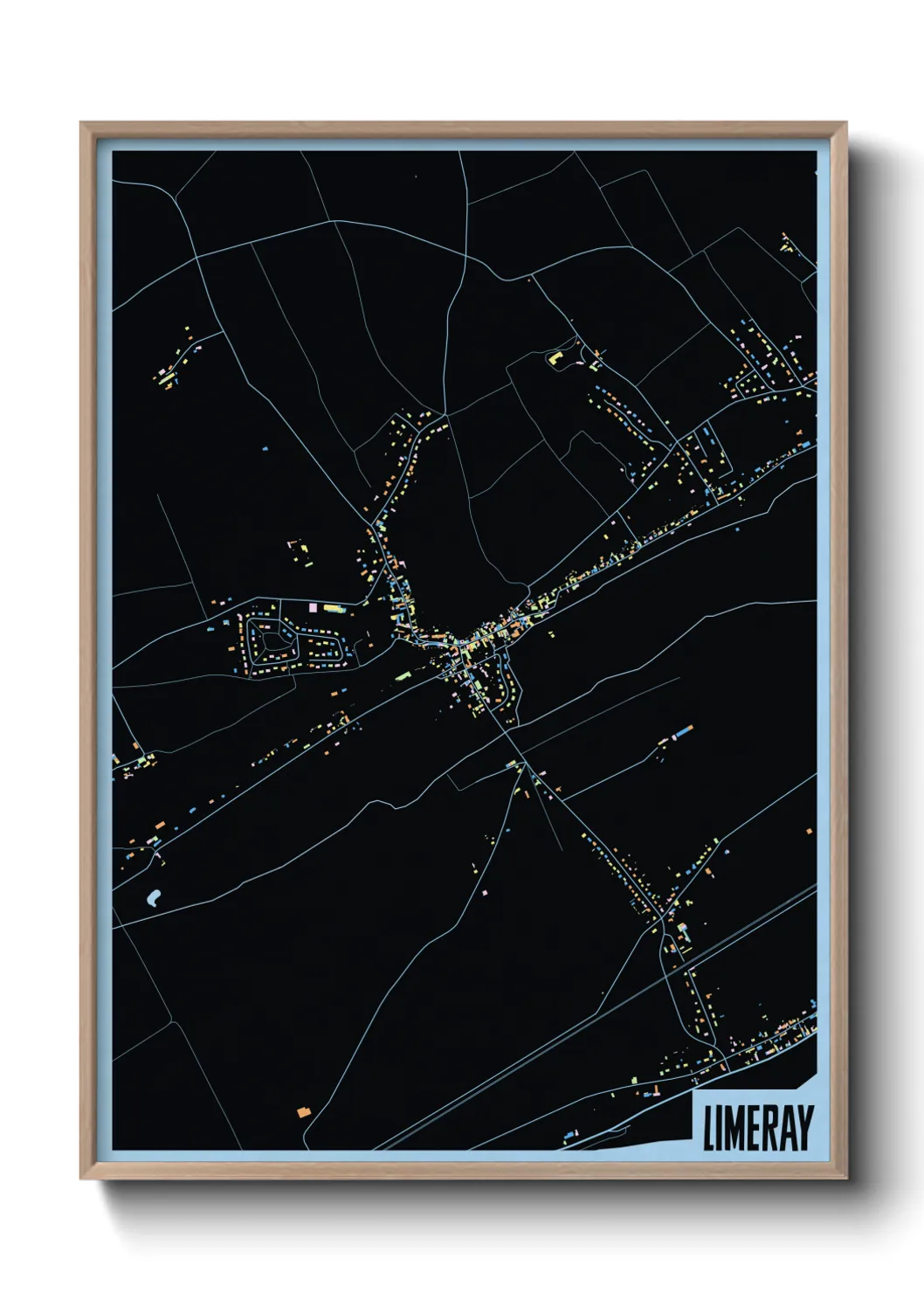 Une affiche de carte sur Limeray