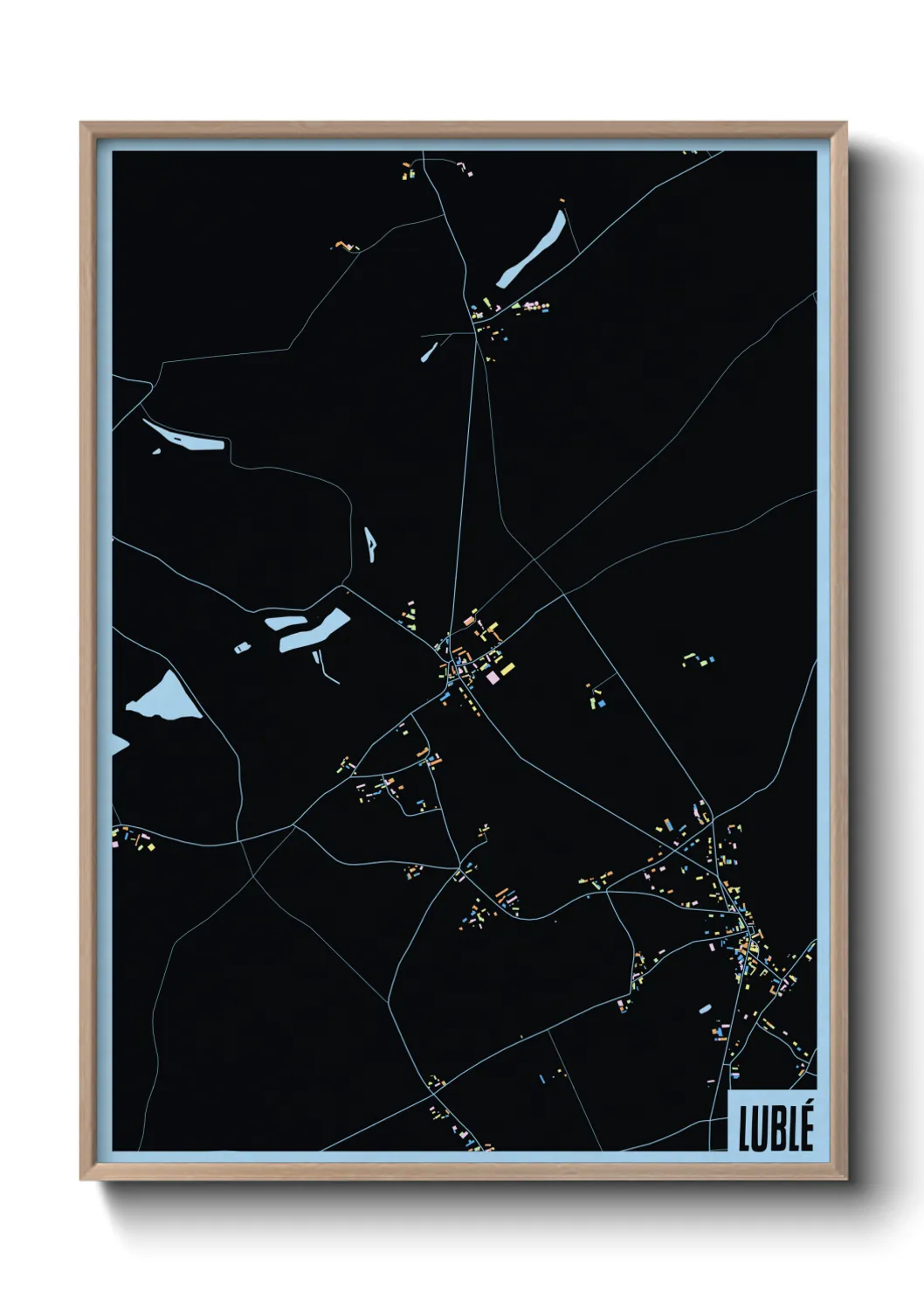 Une affiche de carte sur Lublé