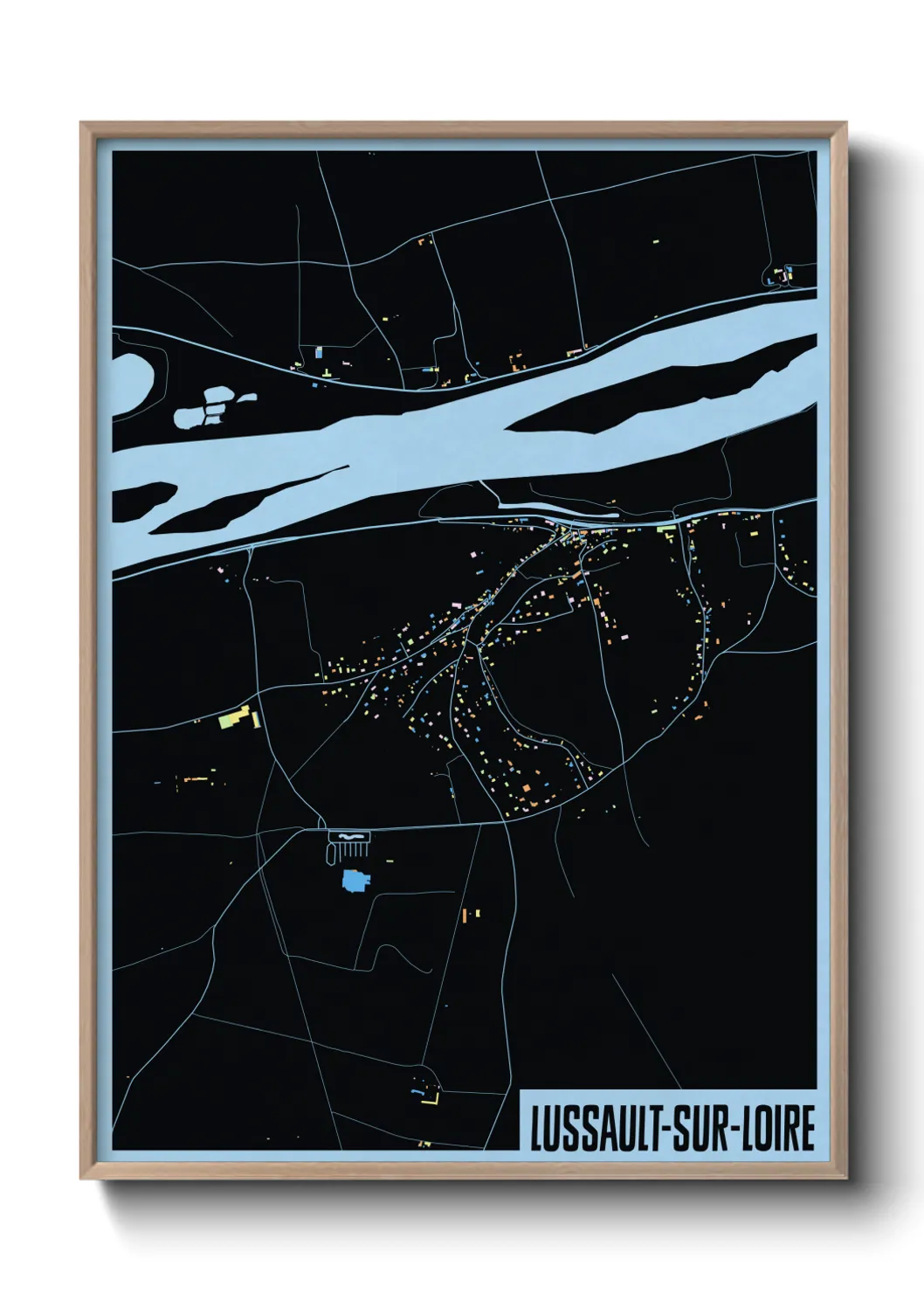 Un poster carteLussault-sur-Loire