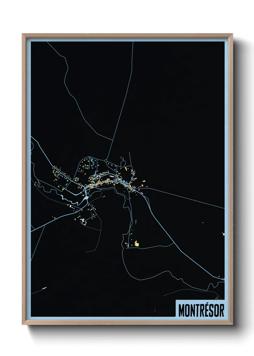 Une affiche de carte sur Montrésor