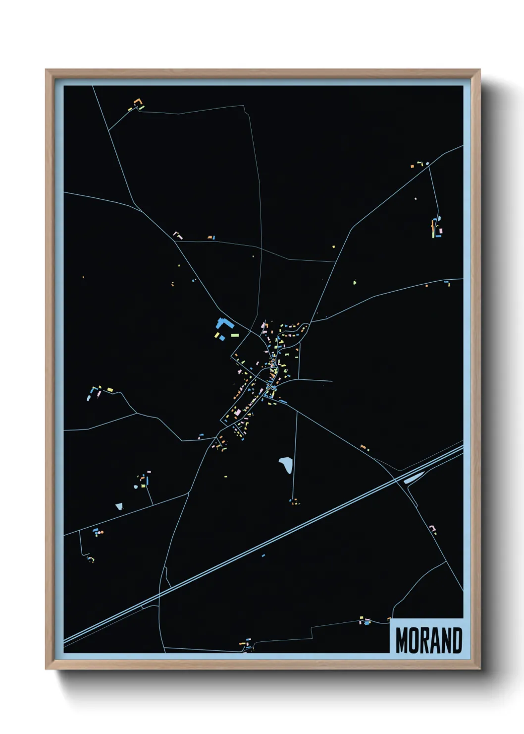 Une affiche de carte sur Morand