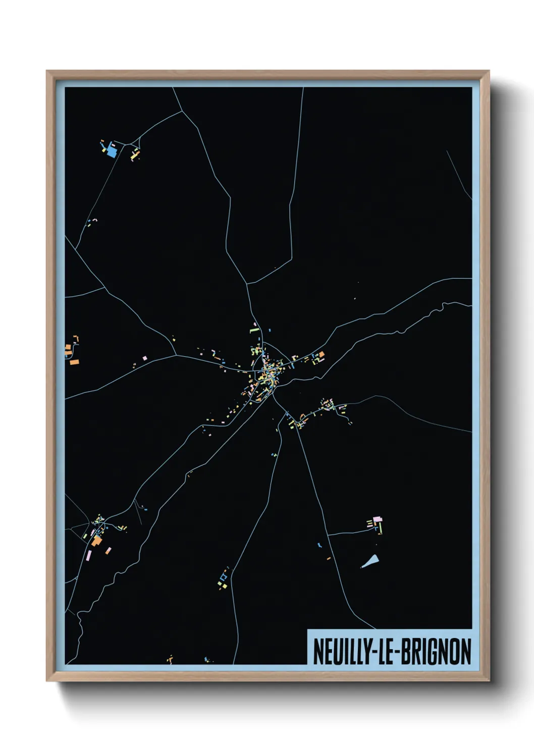 Un poster carteNeuilly-le-Brignon