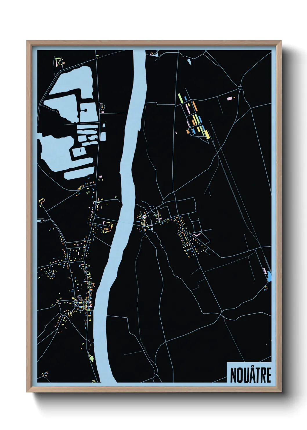 Une affiche de carte sur Nouâtre