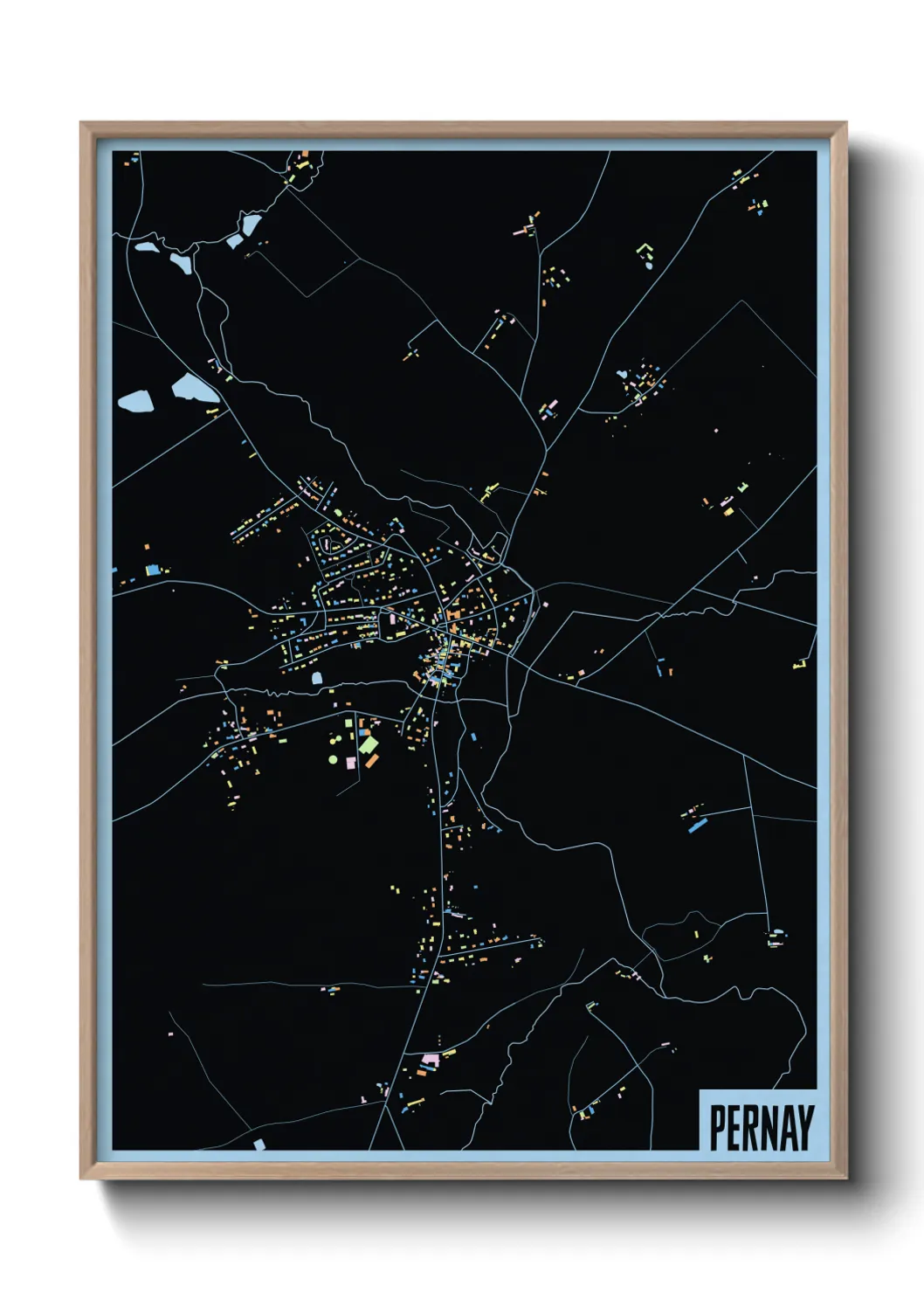 Une affiche de carte sur Pernay