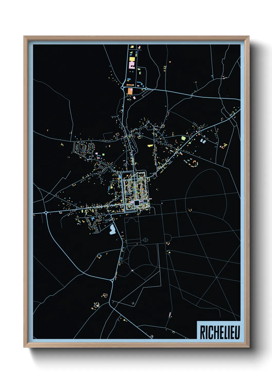 Une affiche de carte sur Richelieu