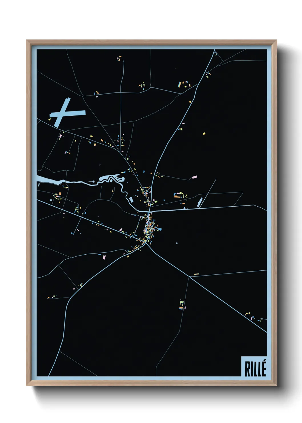 Une affiche de carte sur Rillé