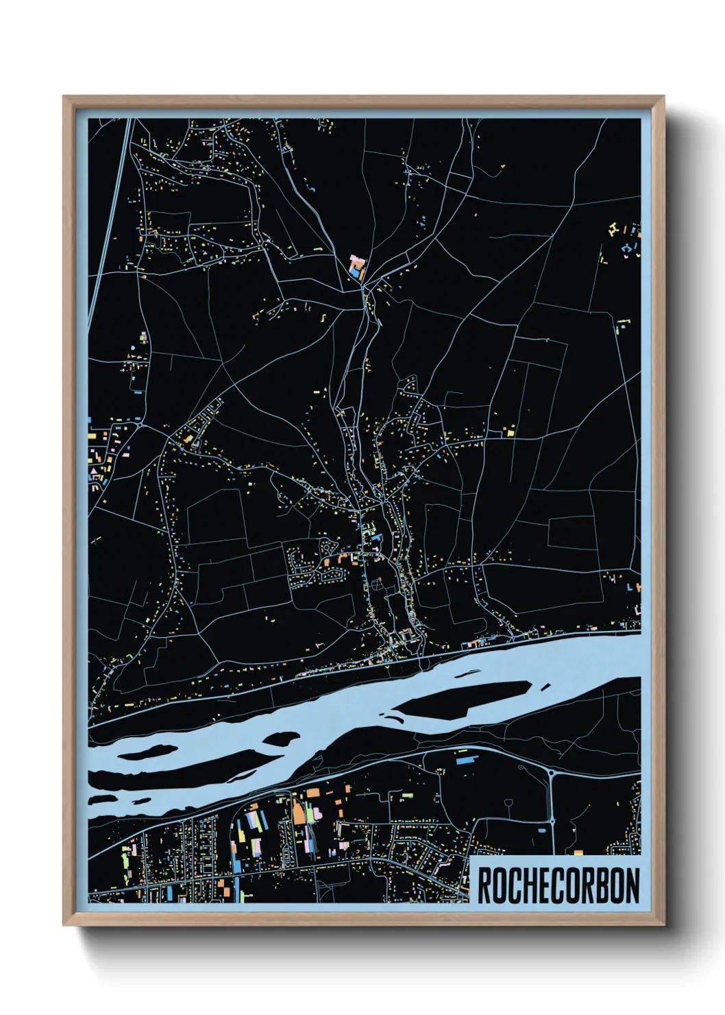 Une affiche de carte sur Rochecorbon