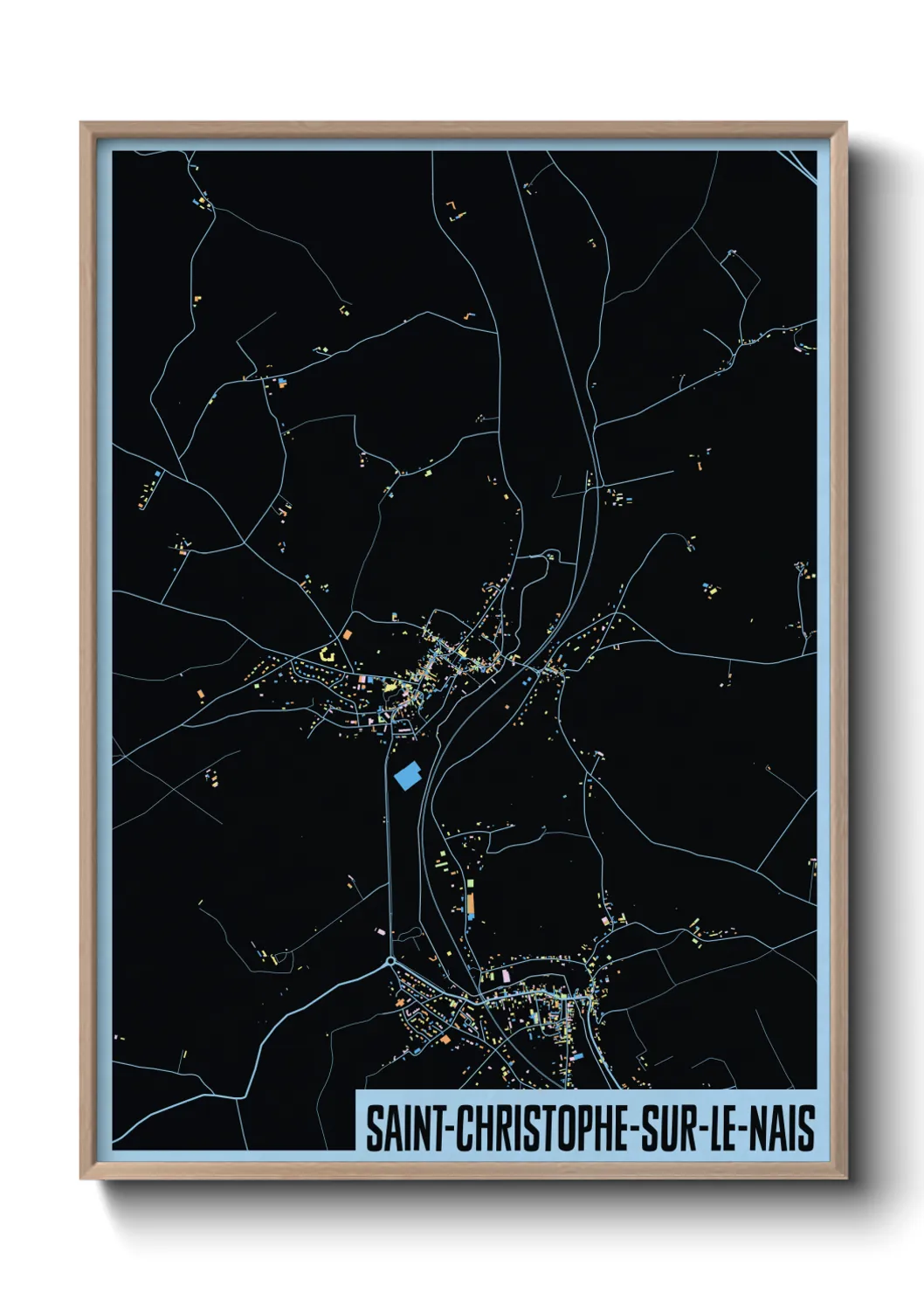 Un poster carteSaint-Christophe-sur-le-Nais