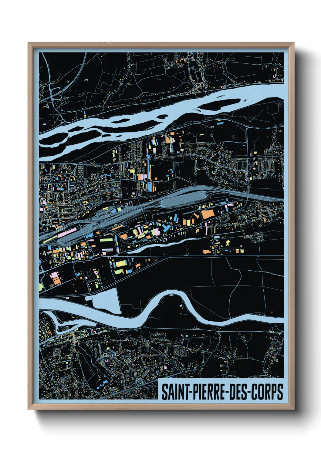 Un poster carteSaint-Pierre-des-Corps