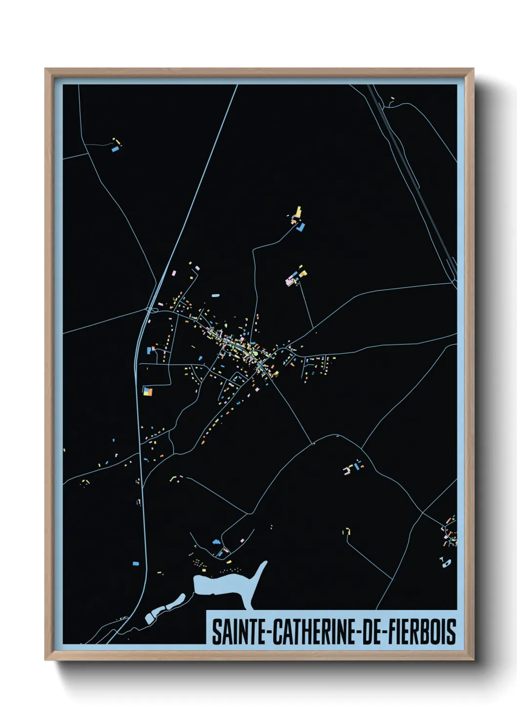 Une affiche de carte sur Sainte-Catherine-de-Fierbois