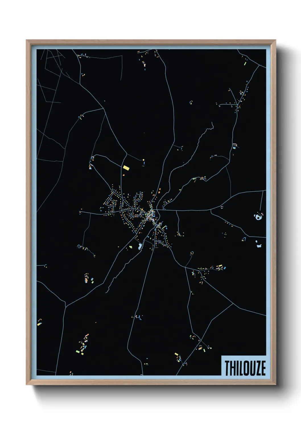 Une affiche de carte sur Thilouze