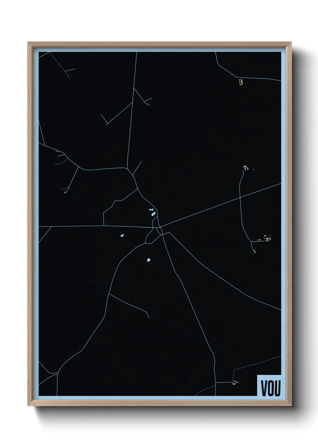 Une affiche de carte sur Vou