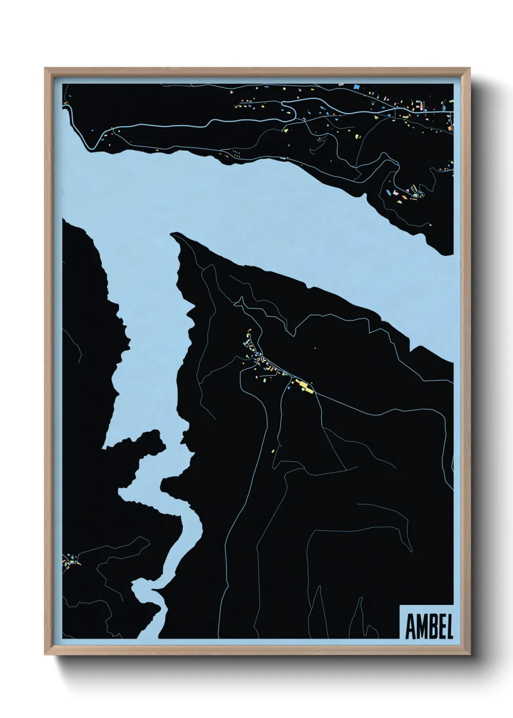 Une affiche de carte sur Ambel