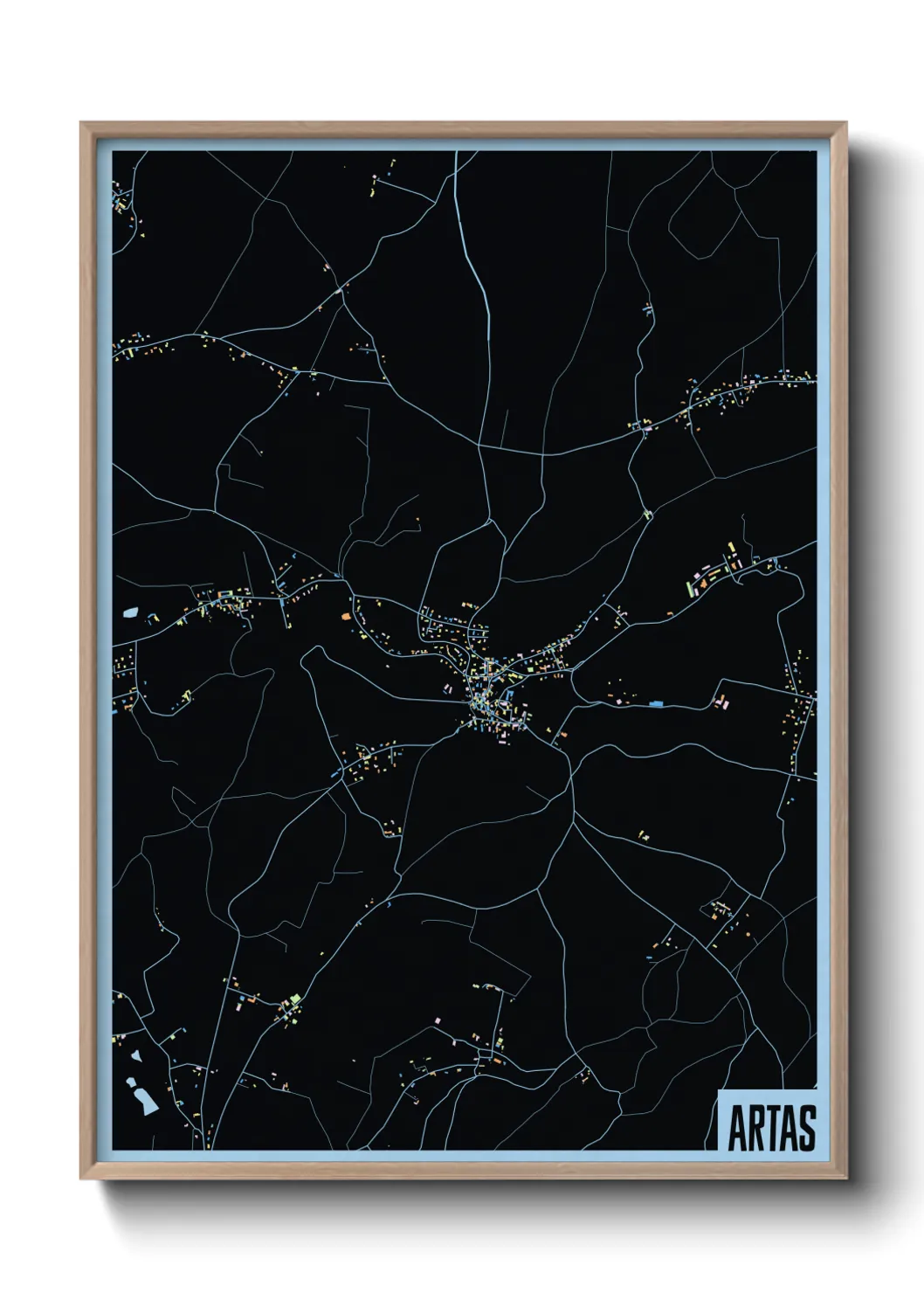 Une affiche de carte sur Artas