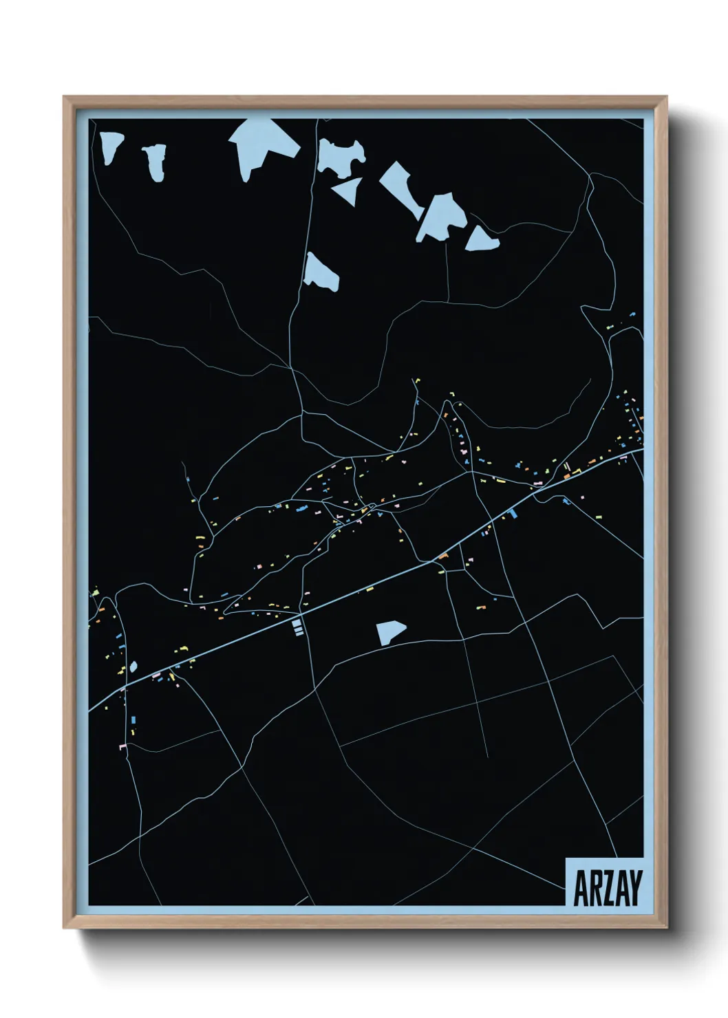 Une affiche de carte sur Arzay