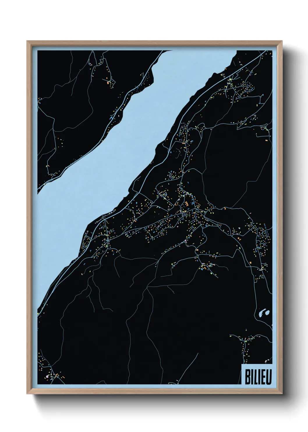 Une affiche de carte sur Bilieu