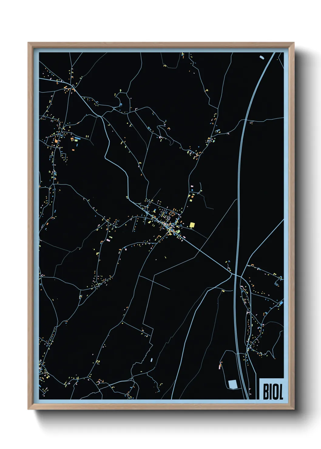 Une affiche de carte sur Biol