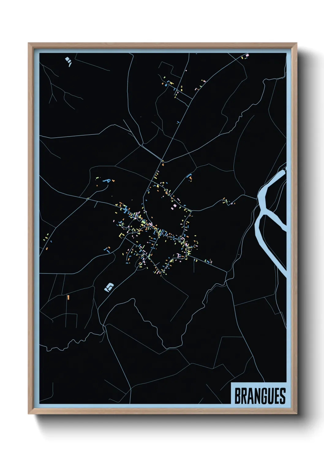 Une affiche de carte sur Brangues