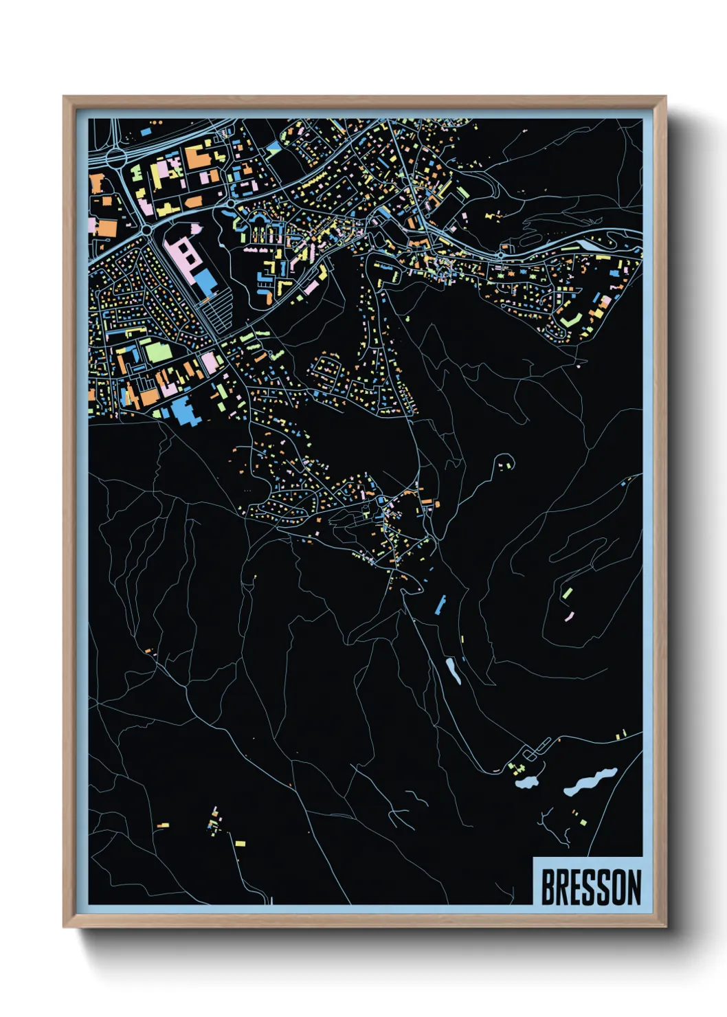Une affiche de carte sur Bresson