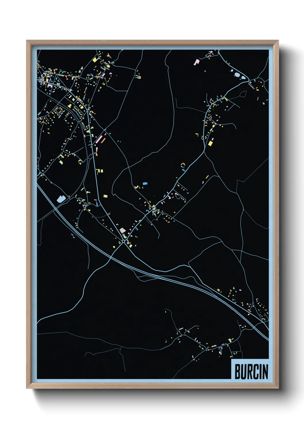 Une affiche de carte sur Burcin