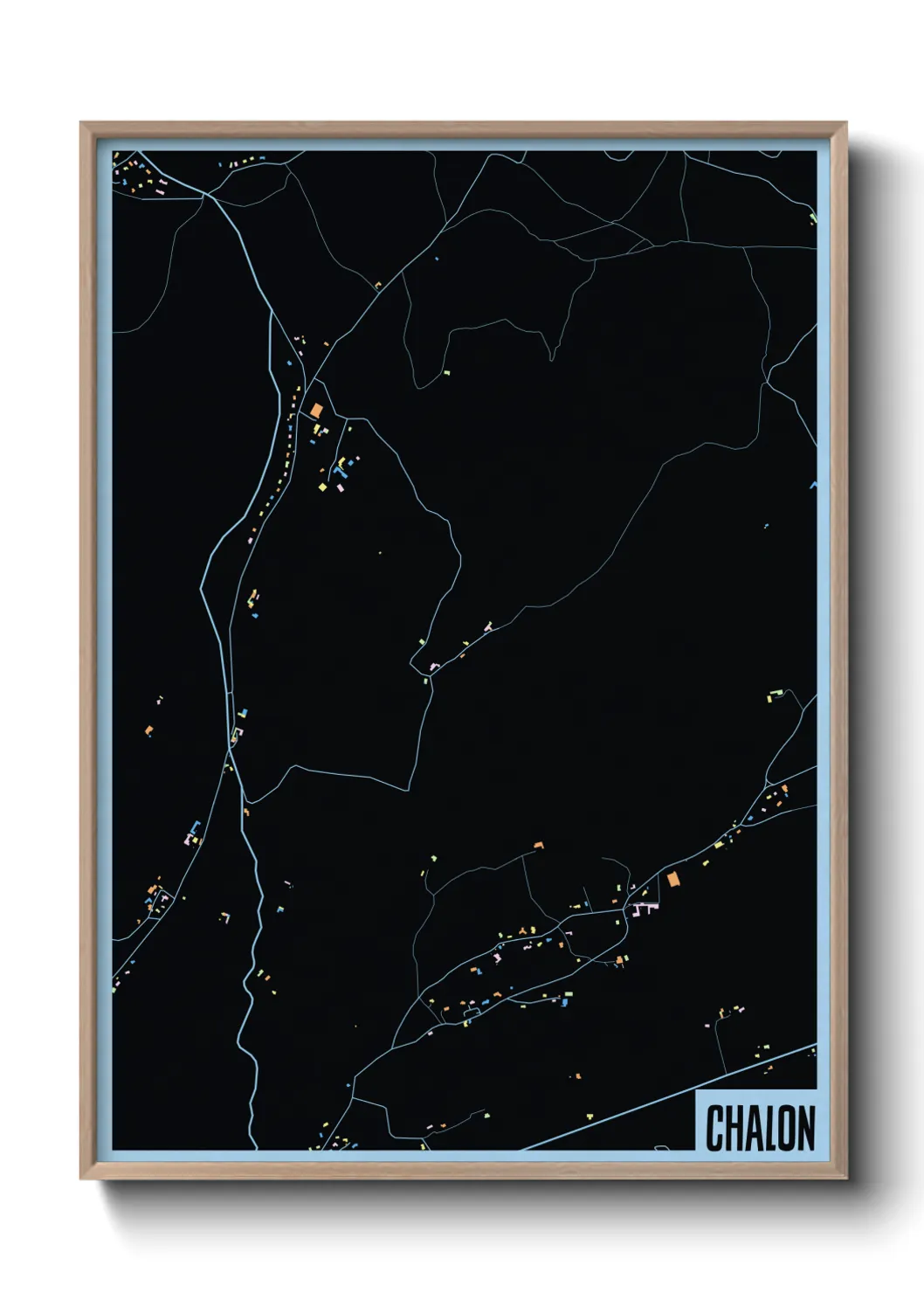 Une affiche de carte sur Chalon