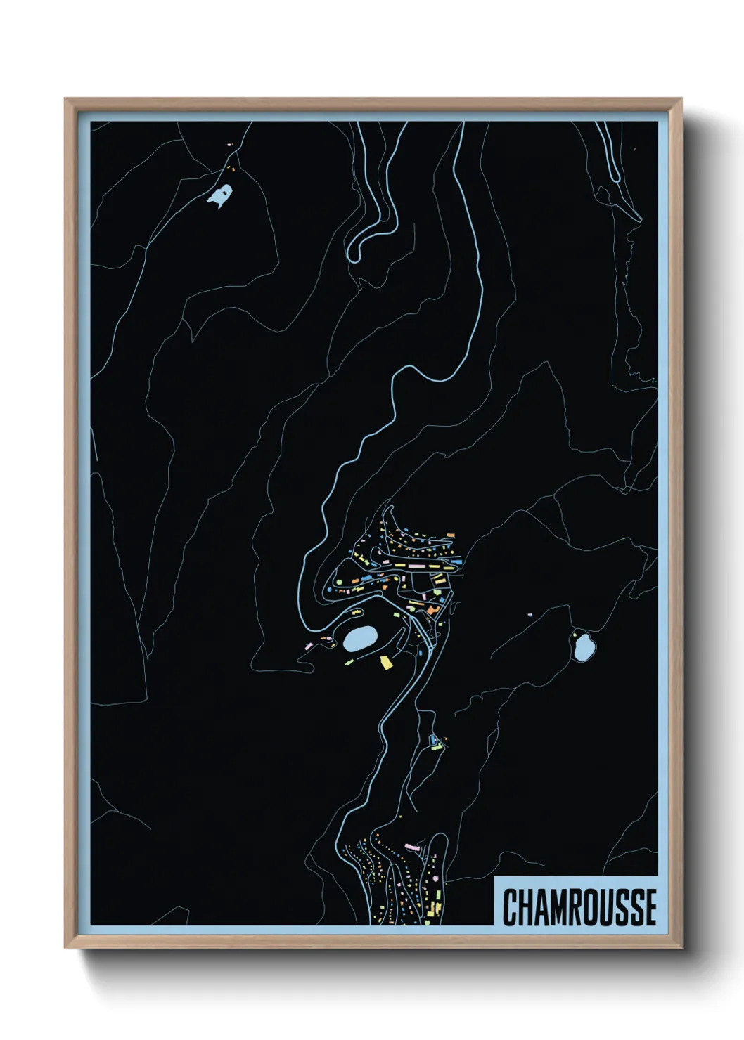 Une affiche de carte sur Chamrousse