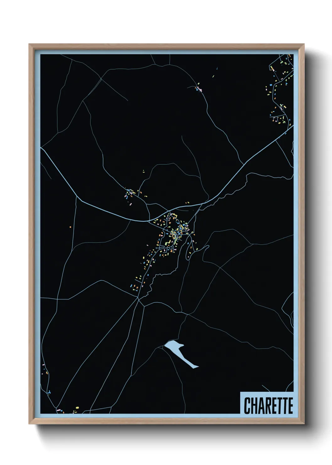 Une affiche de carte sur Charette