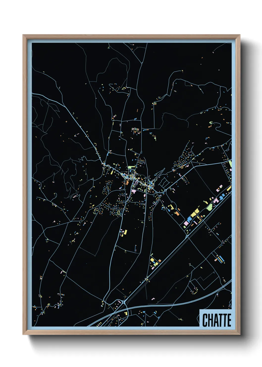 Une affiche de carte sur Chatte