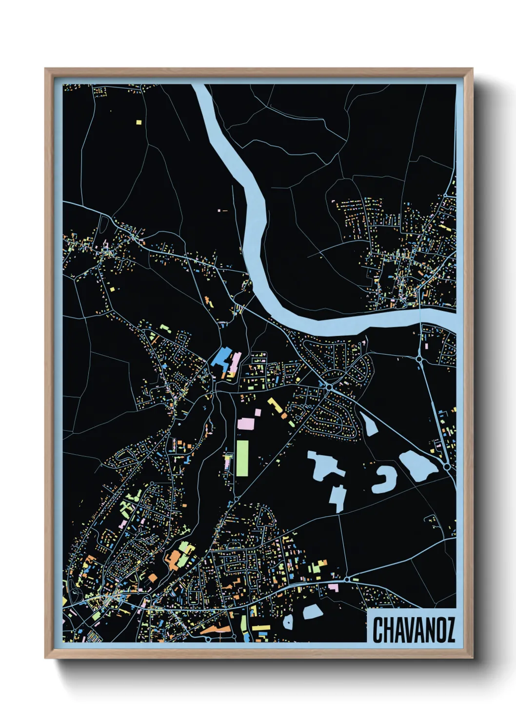 Une affiche de carte sur Chavanoz