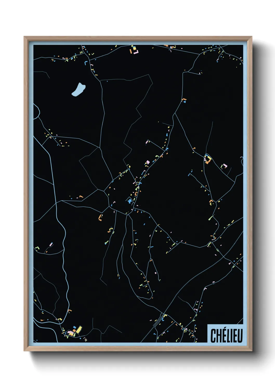 Une affiche de carte sur Chélieu