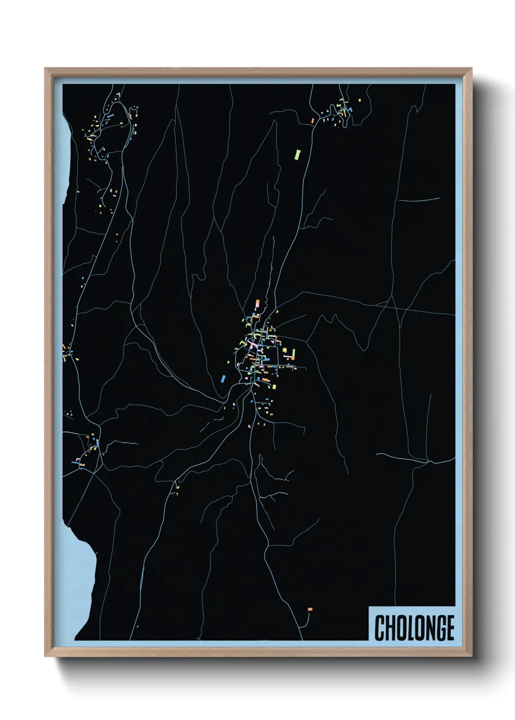 Une affiche de carte sur Cholonge