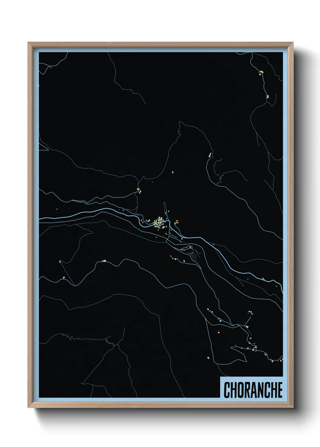 Une affiche de carte sur Choranche