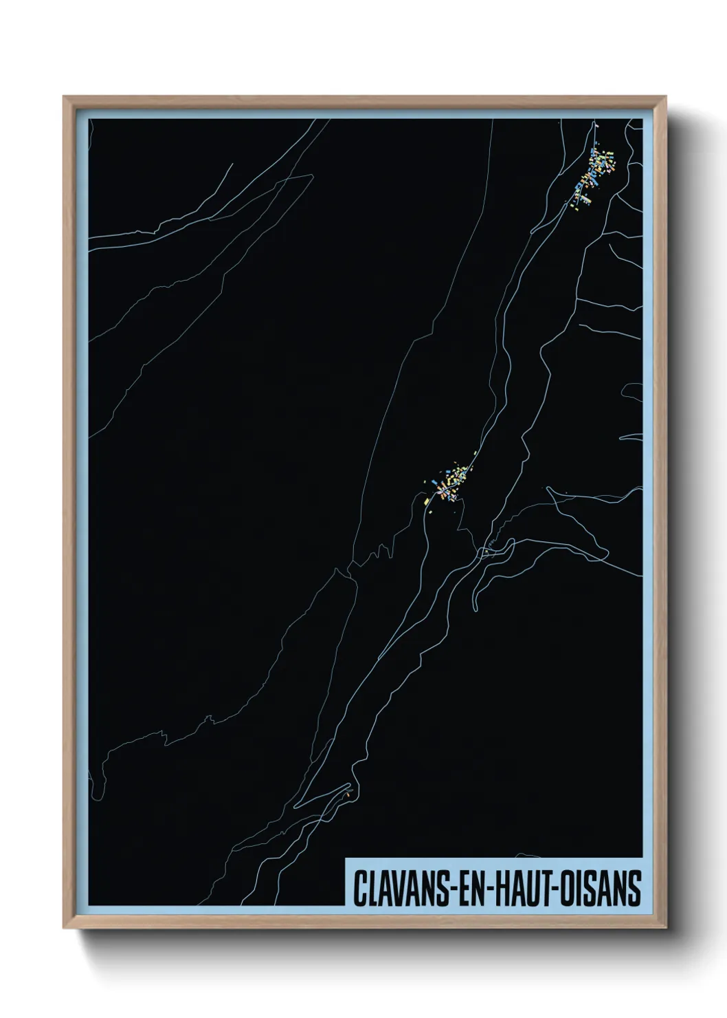 Une affiche de carte sur Clavans-en-Haut-Oisans