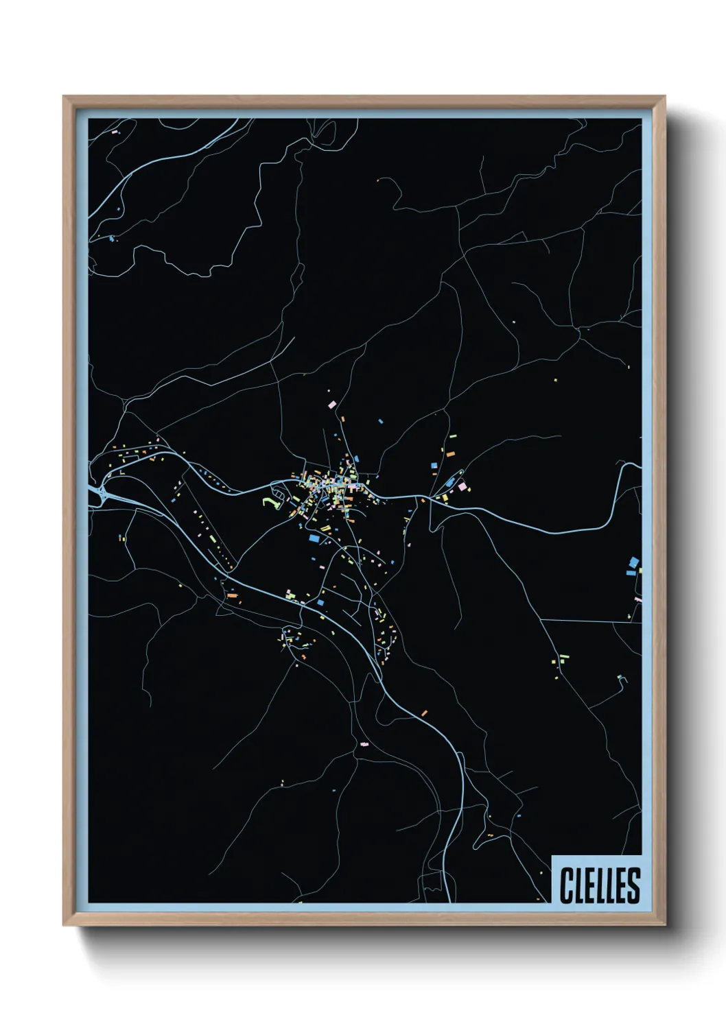 Une affiche de carte sur Clelles